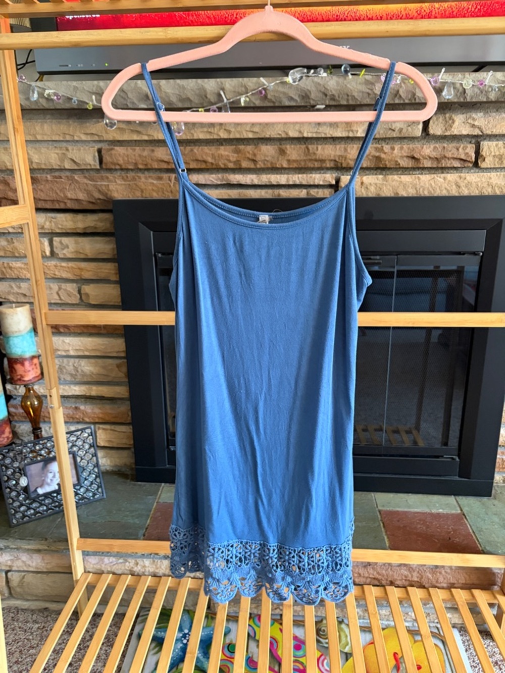 Monoreno Slate Blue Casual Tank Top